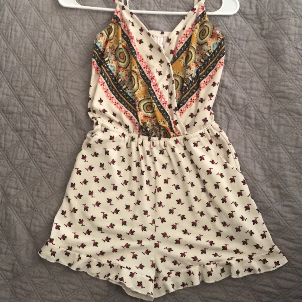 White floral romper